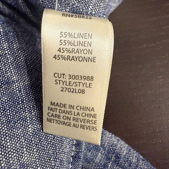 Max Studio Linen Blend Paperbag Wide-Leg Pants M + Bodysuit +Necklace 3pc Outfi - Picture 7 of 12